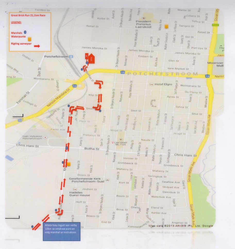 Route map — Half-Marathon