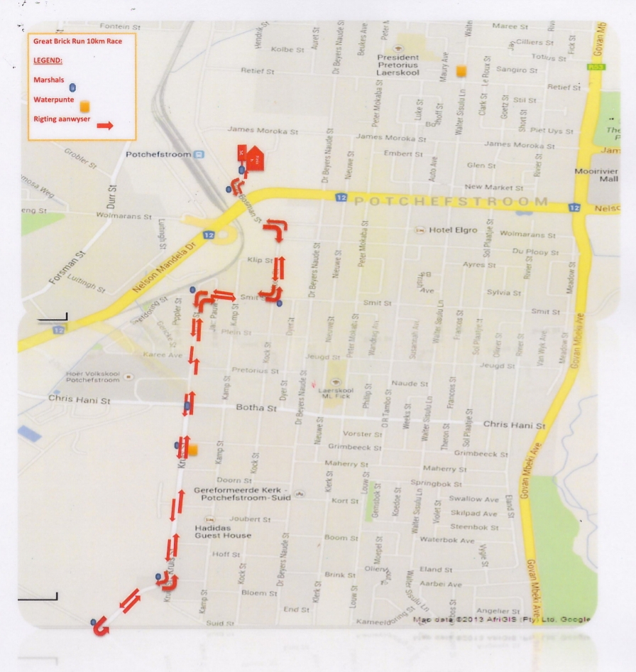 Route map — 10km Road