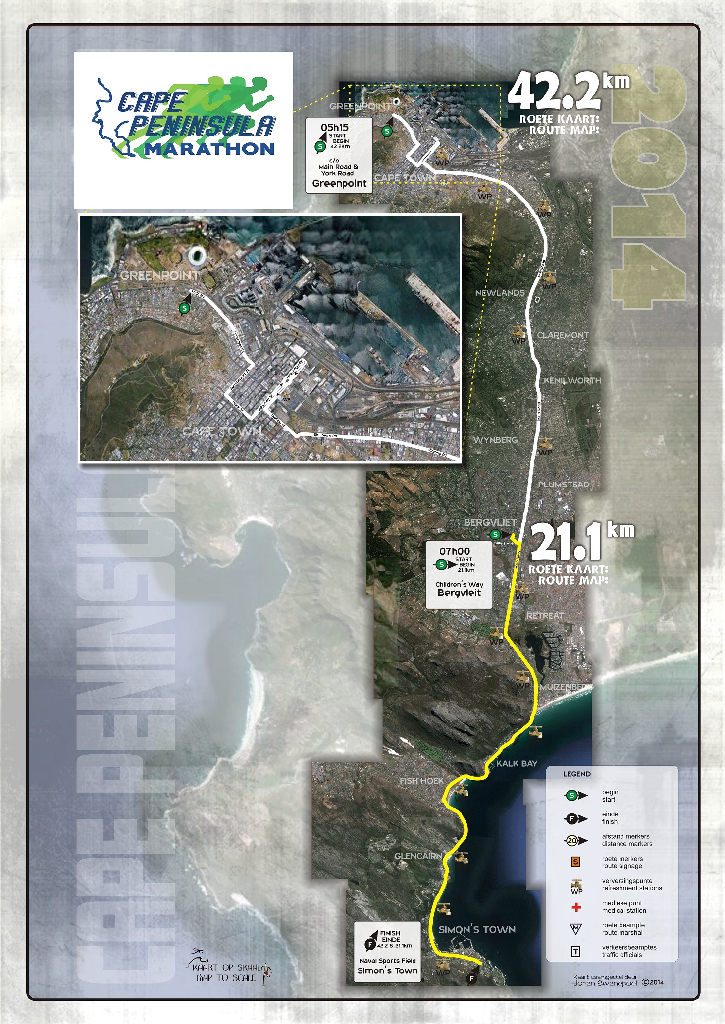 Route map — Cape Peninsula Marathon