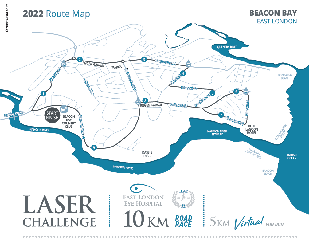 Route map — East London Eye Hospital Laser Challenge