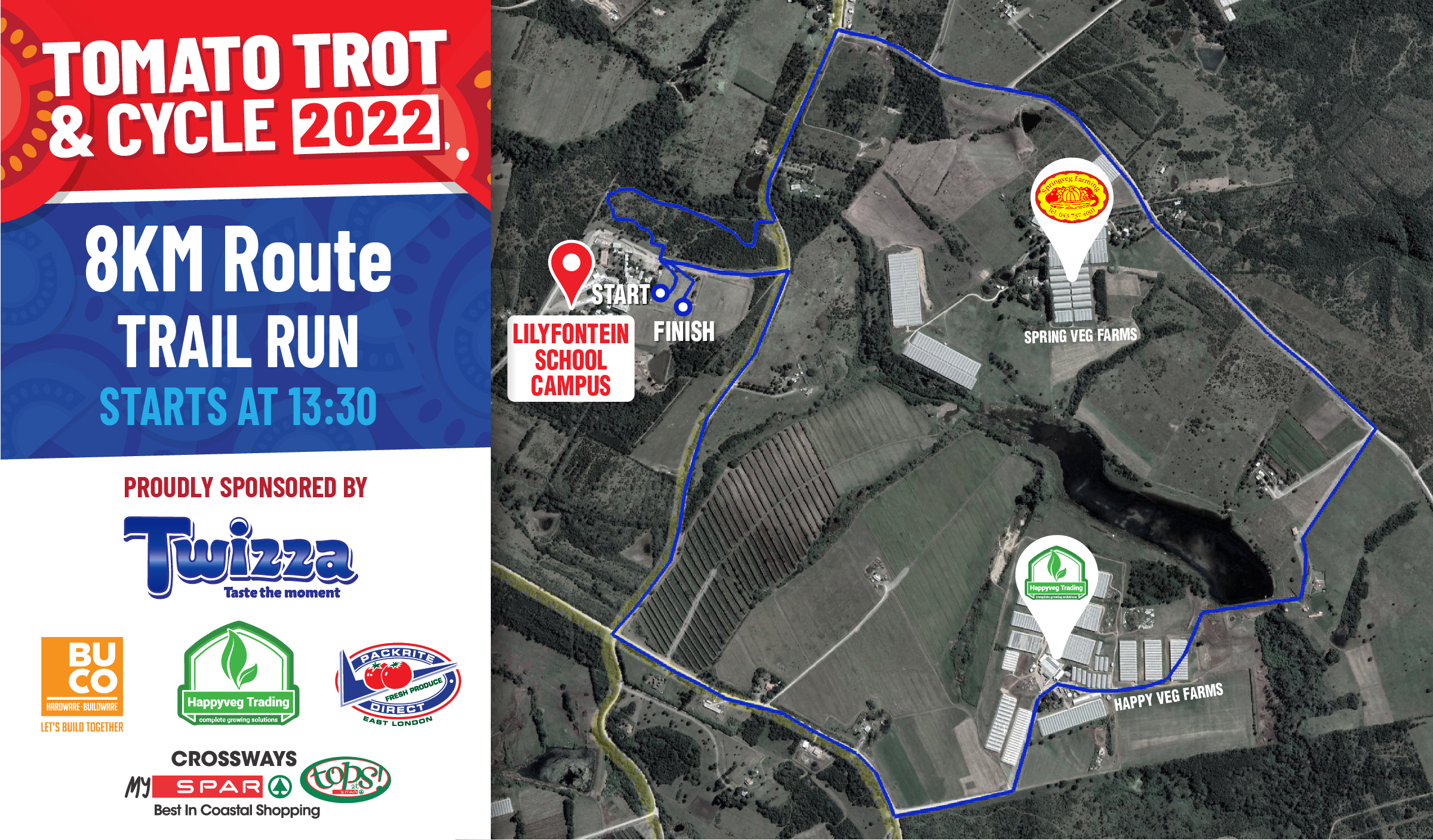 Route map — 8km Trail
