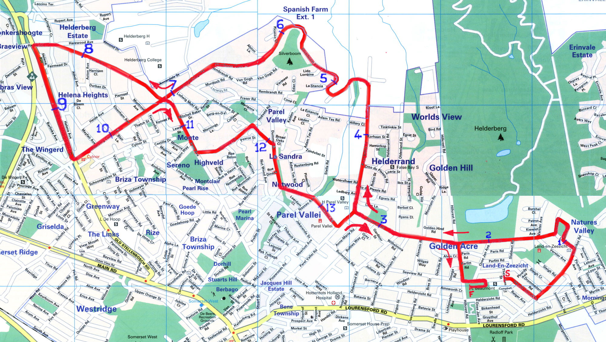 Route map — TimberCity Spookhill Challenge