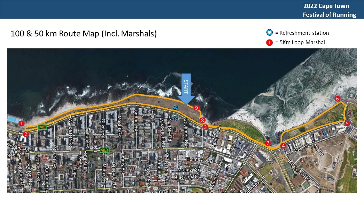 Route map — 100km Ultra Marathon
