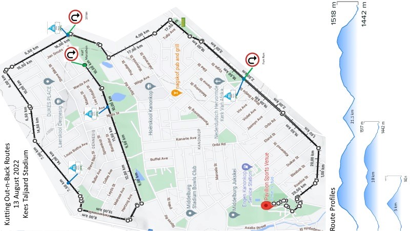 Route map — Kutting Mpumalanga Out and Back