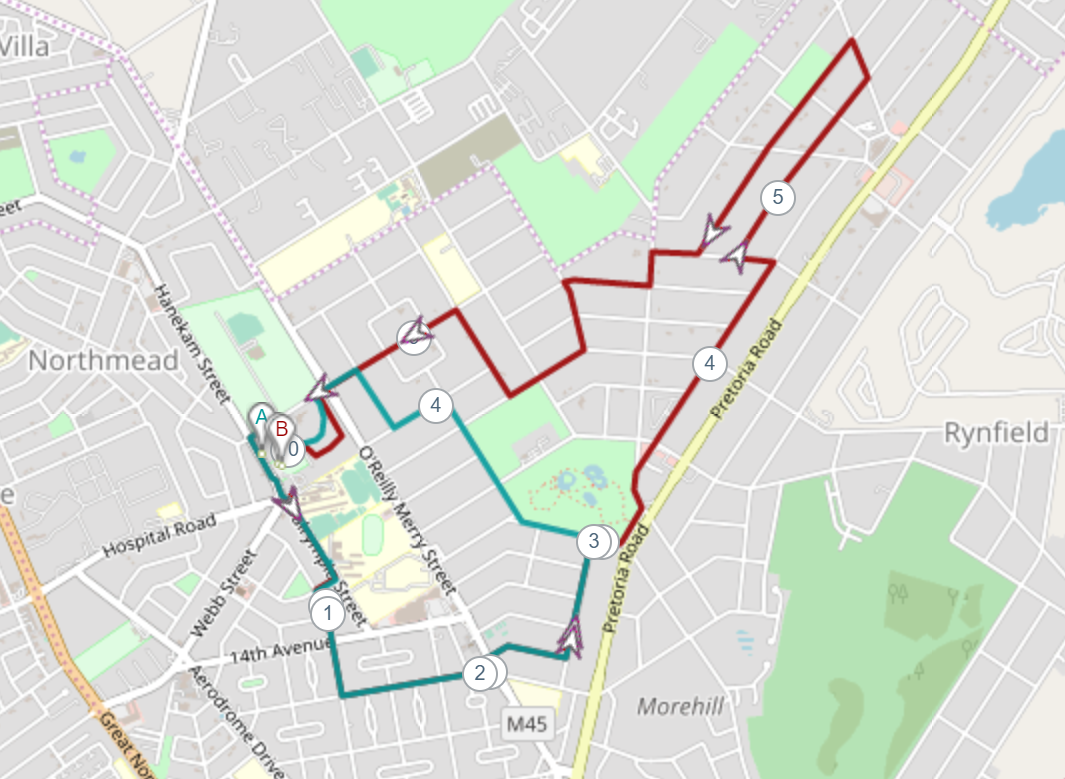 Route map — BNAC Night Race