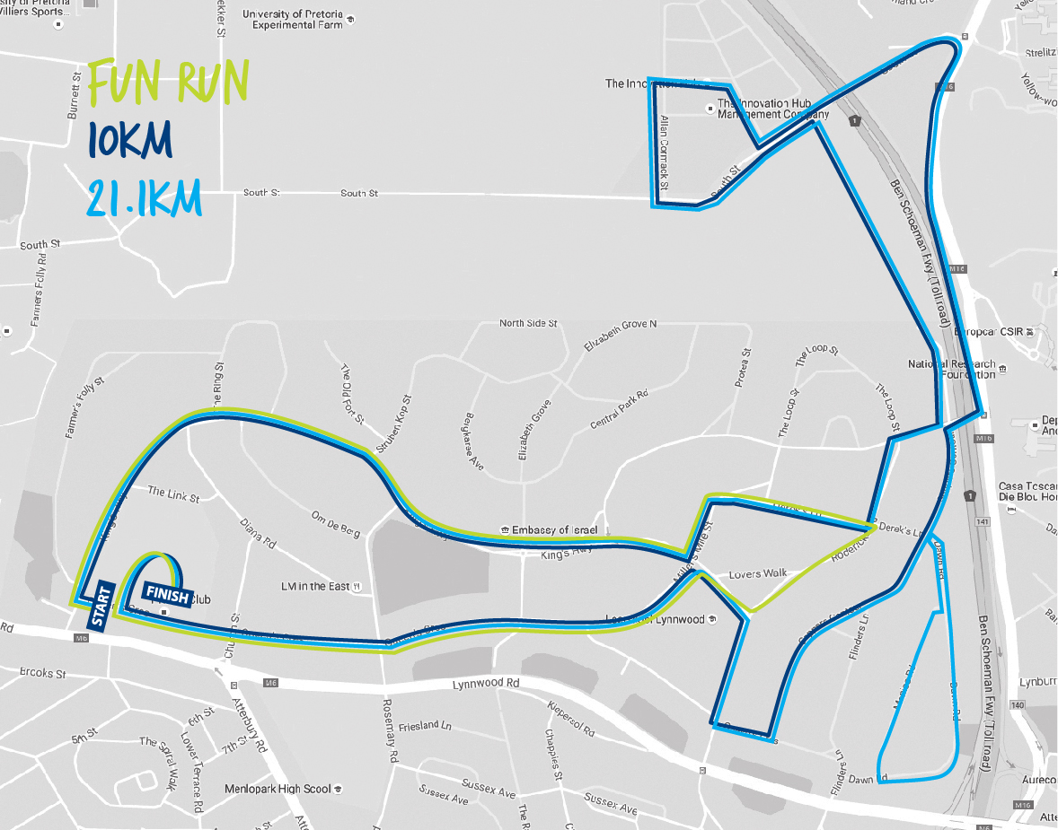 Route map — Chamberlain Capital Classic