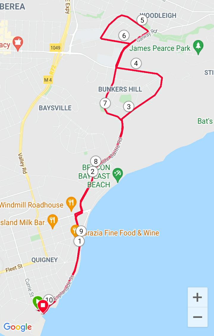 Route map — BCMAC 10km