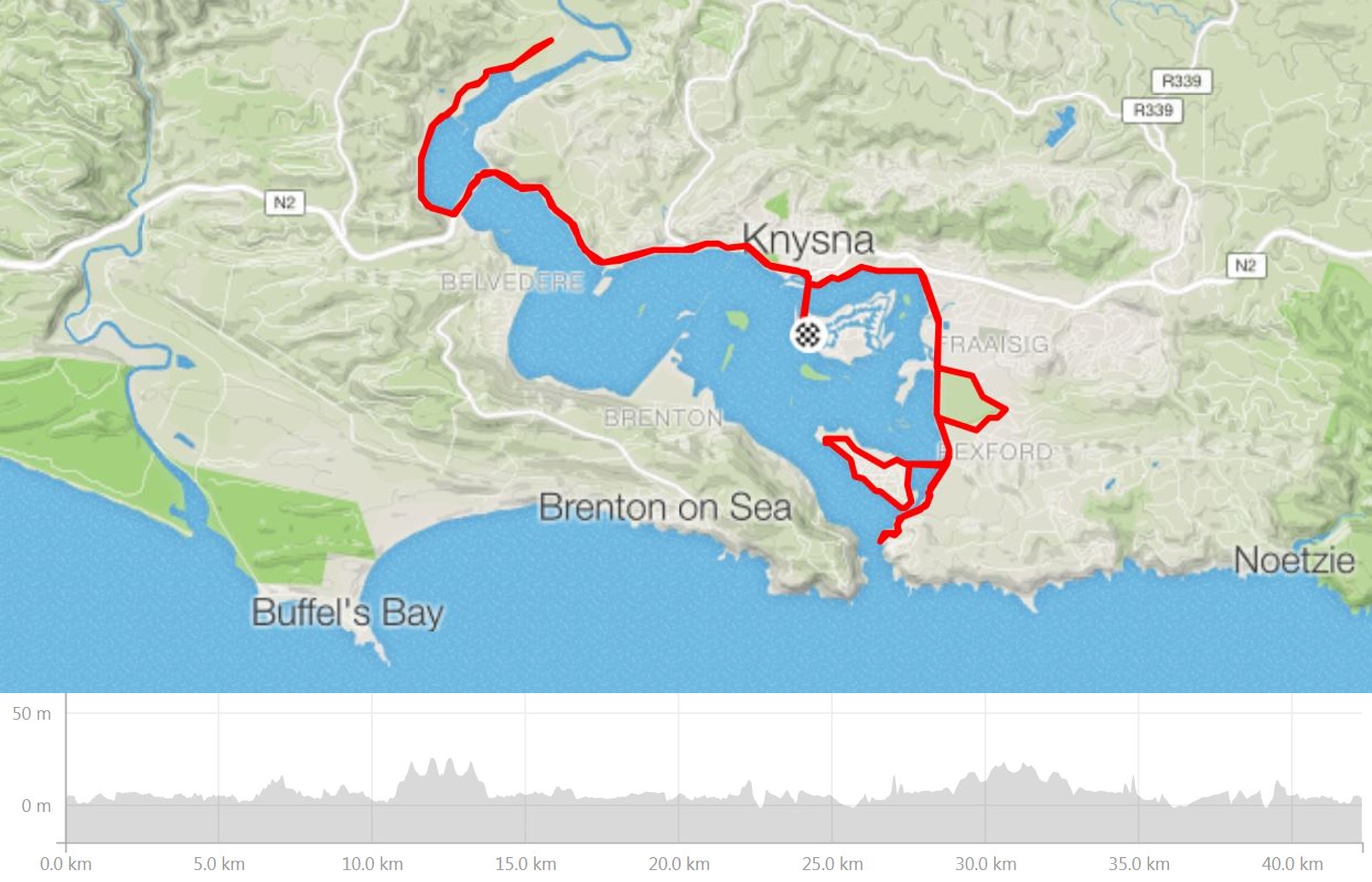 Route map — Knysna Heads Marathon