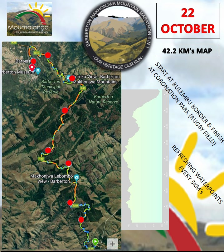 Route map — Barberton Makhonjwa Mountain Marathon 4in1