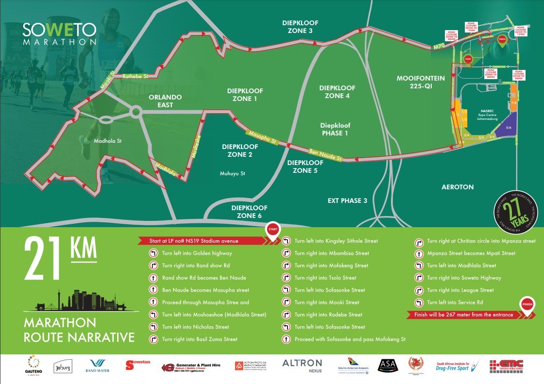 Route map — Half-Marathon