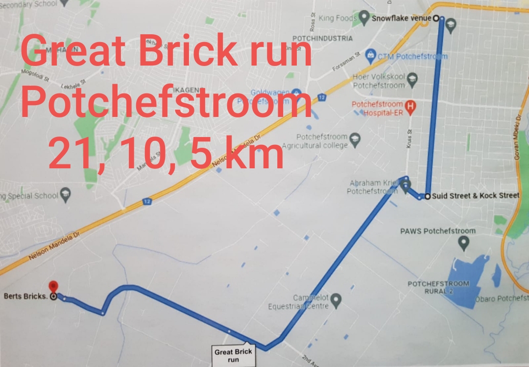 Route map — Berts Bricks Great Brick Run