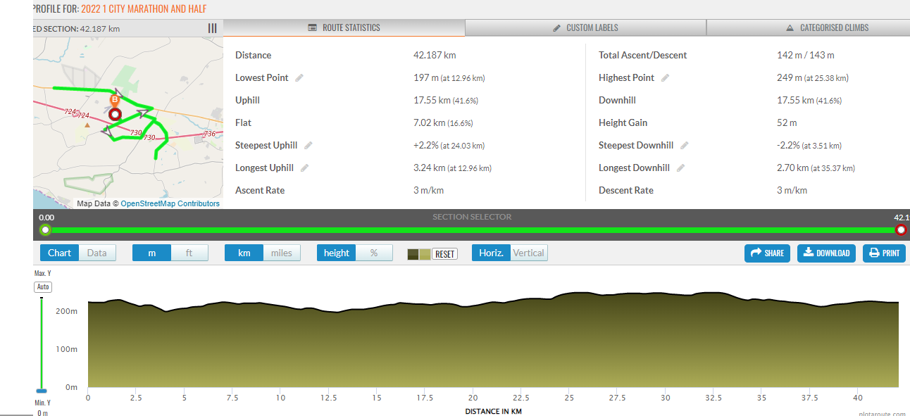 Elevation profile — NMB 1 City Marathon