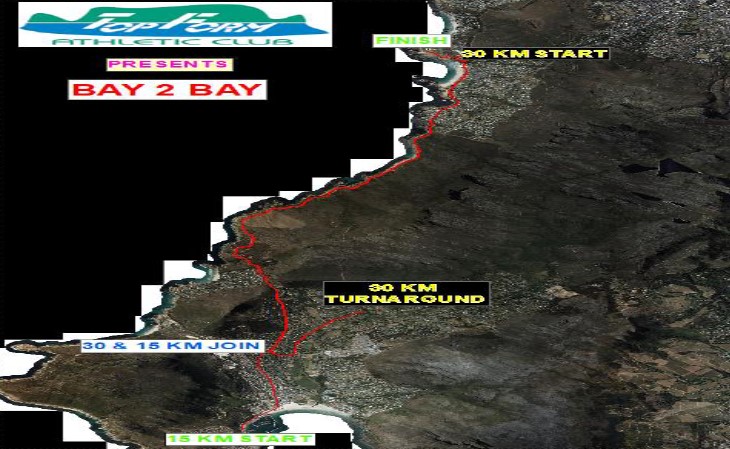 Route map — TOP FORM Bay to Bay Race