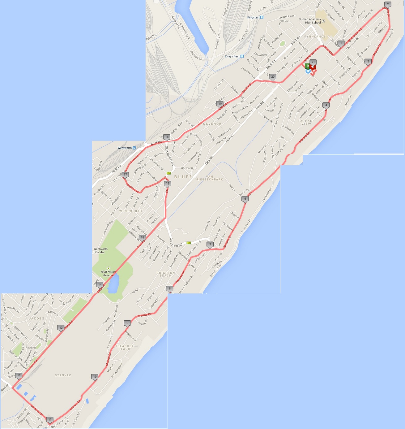 Route map — Bluff Race Fest