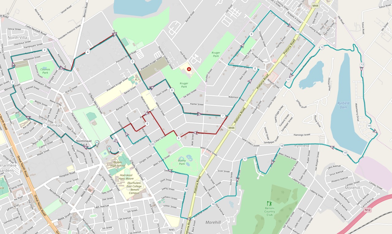 Route map — BNAC Marathon
