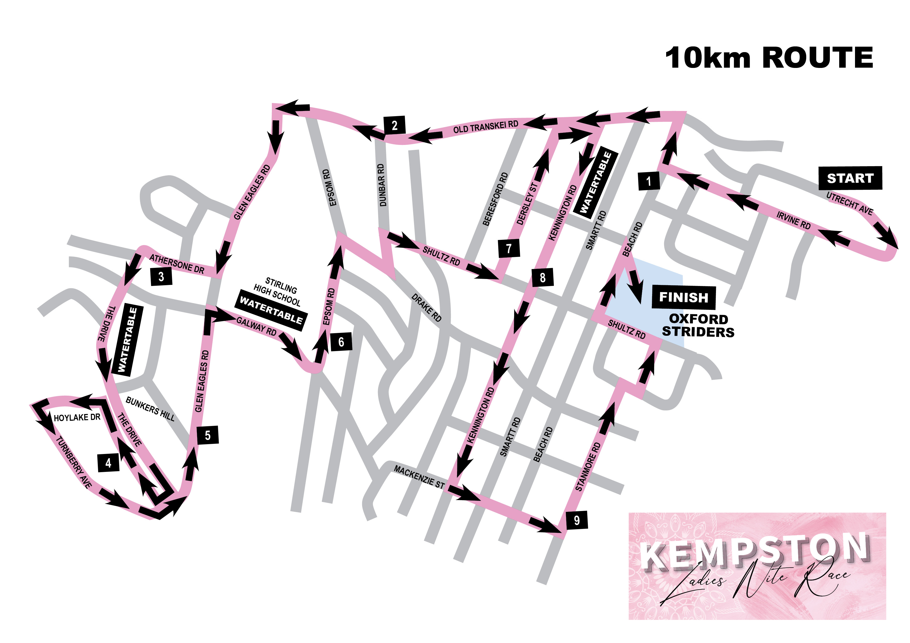 Route map — 10km Race