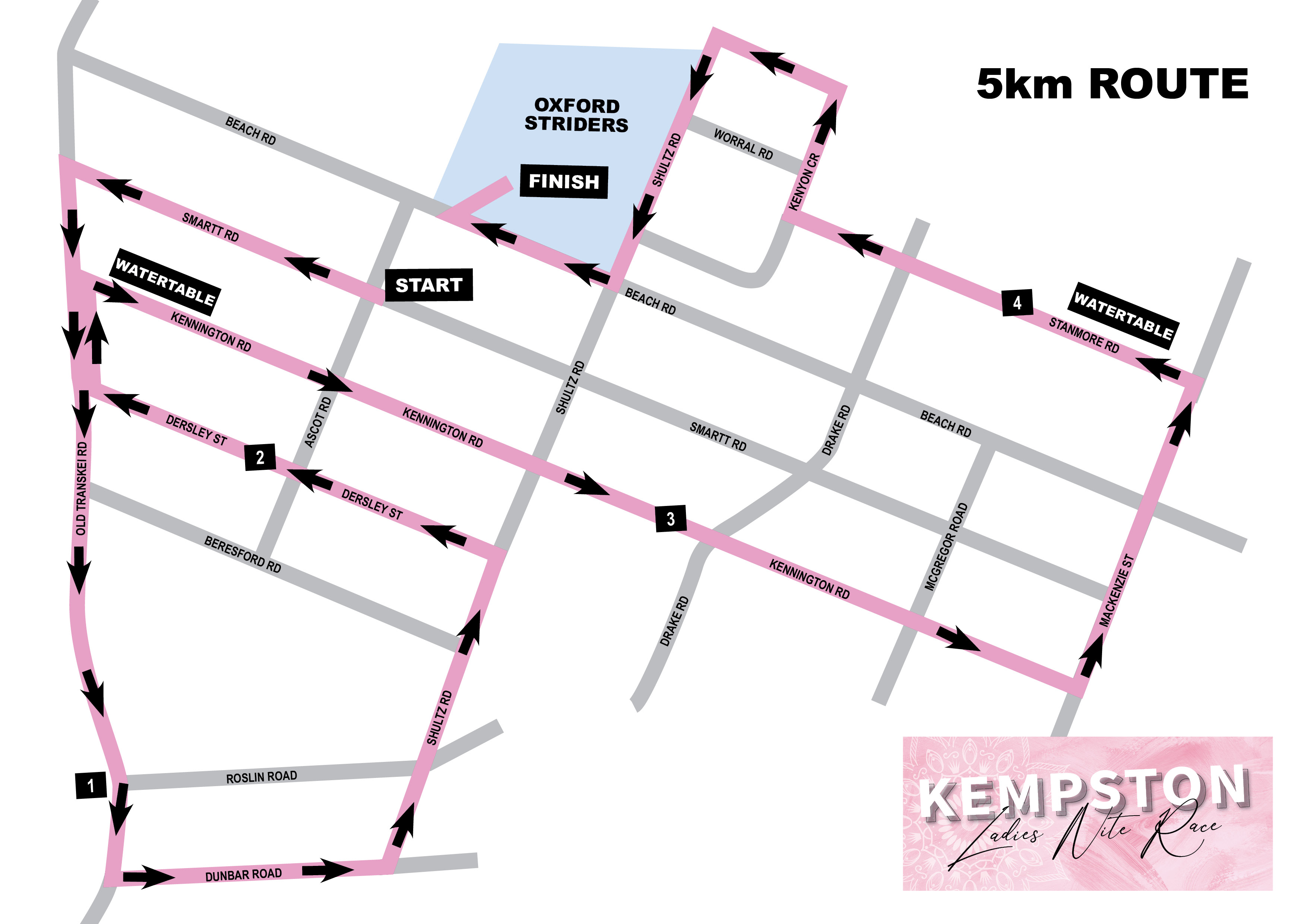 Route map — 5km Fun Run