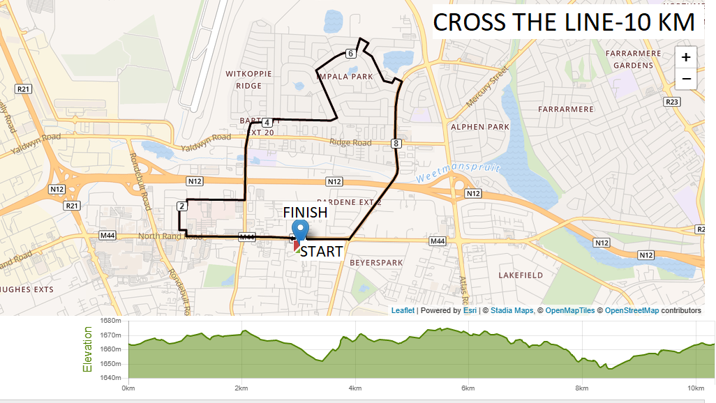 Route map — 10km Race