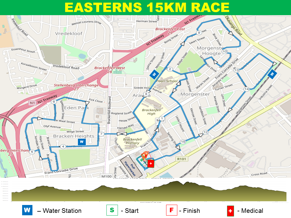 Route map — 15km Road Race