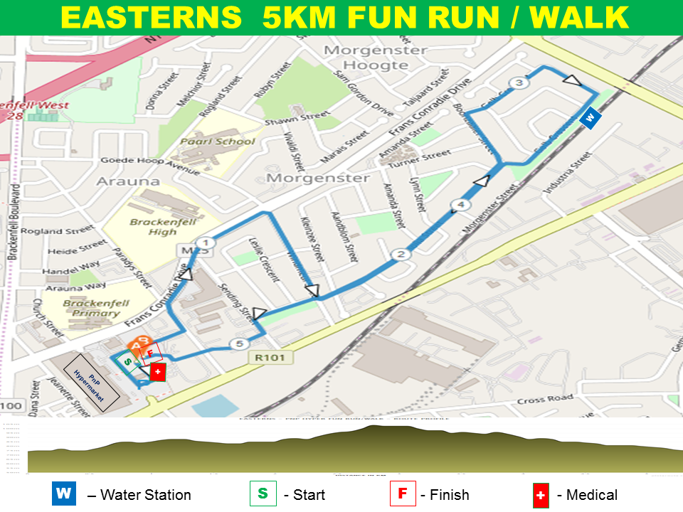 Route map — 5km Family Fun Run