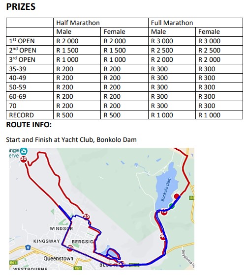 Route map — Bonkolo Marathon & Half-Marathon