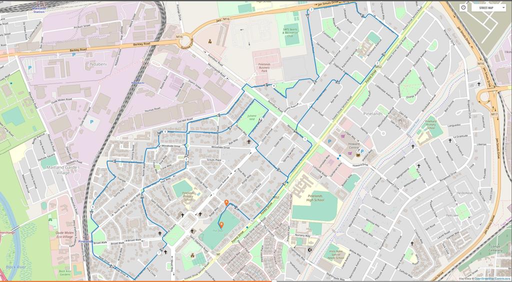 Route map — 10km Race