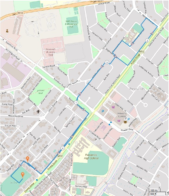 Route map — 5km Fun Run