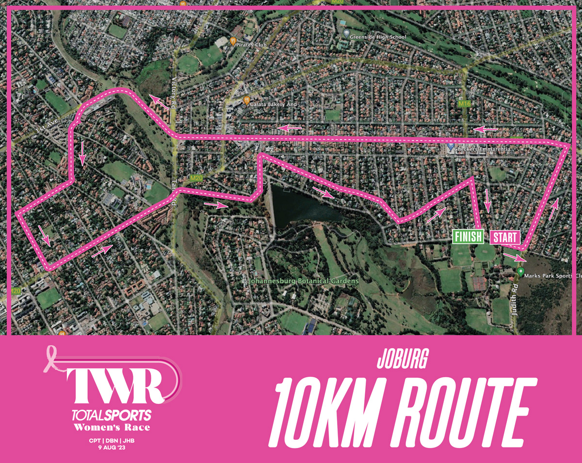 Route map — 10km Run / Walk