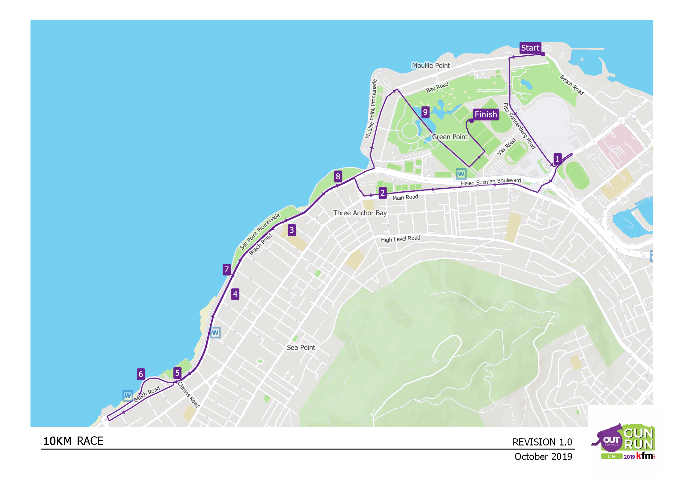 Route map — 10km Run