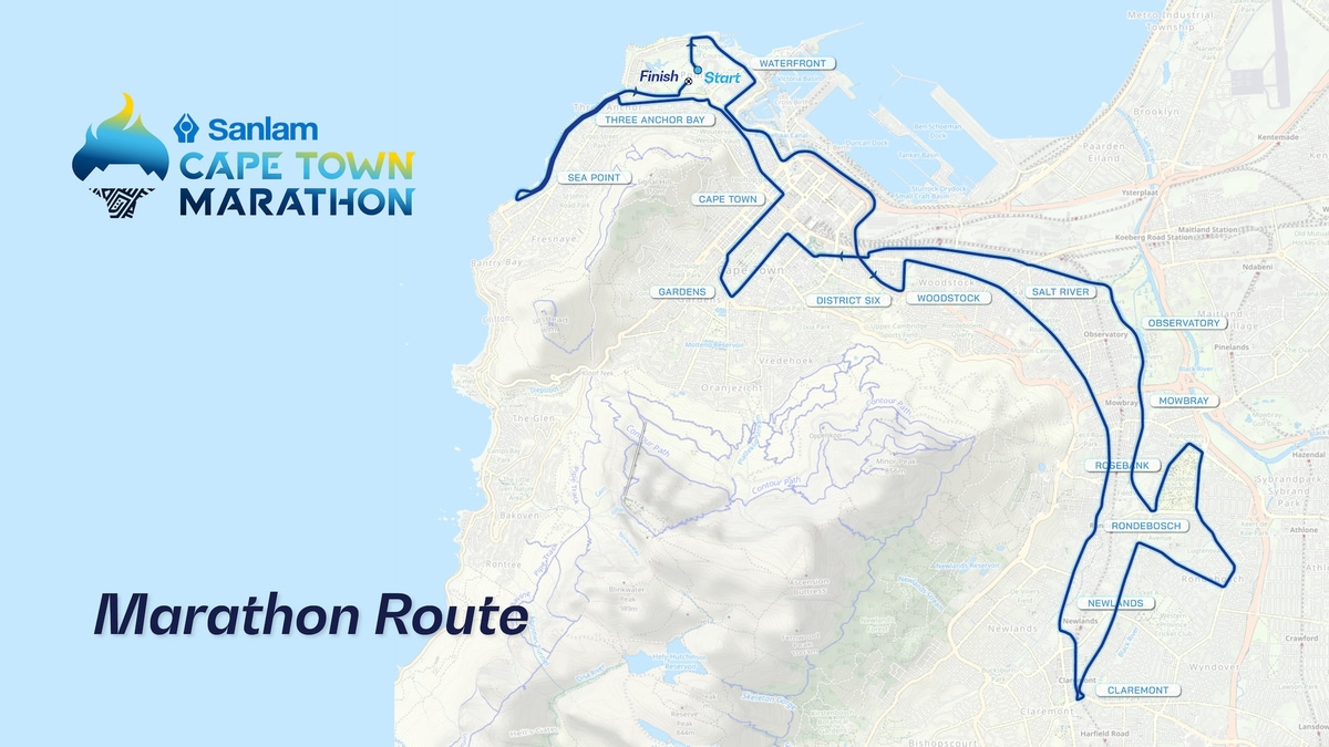 Route map — Sanlam Cape Town Marathon