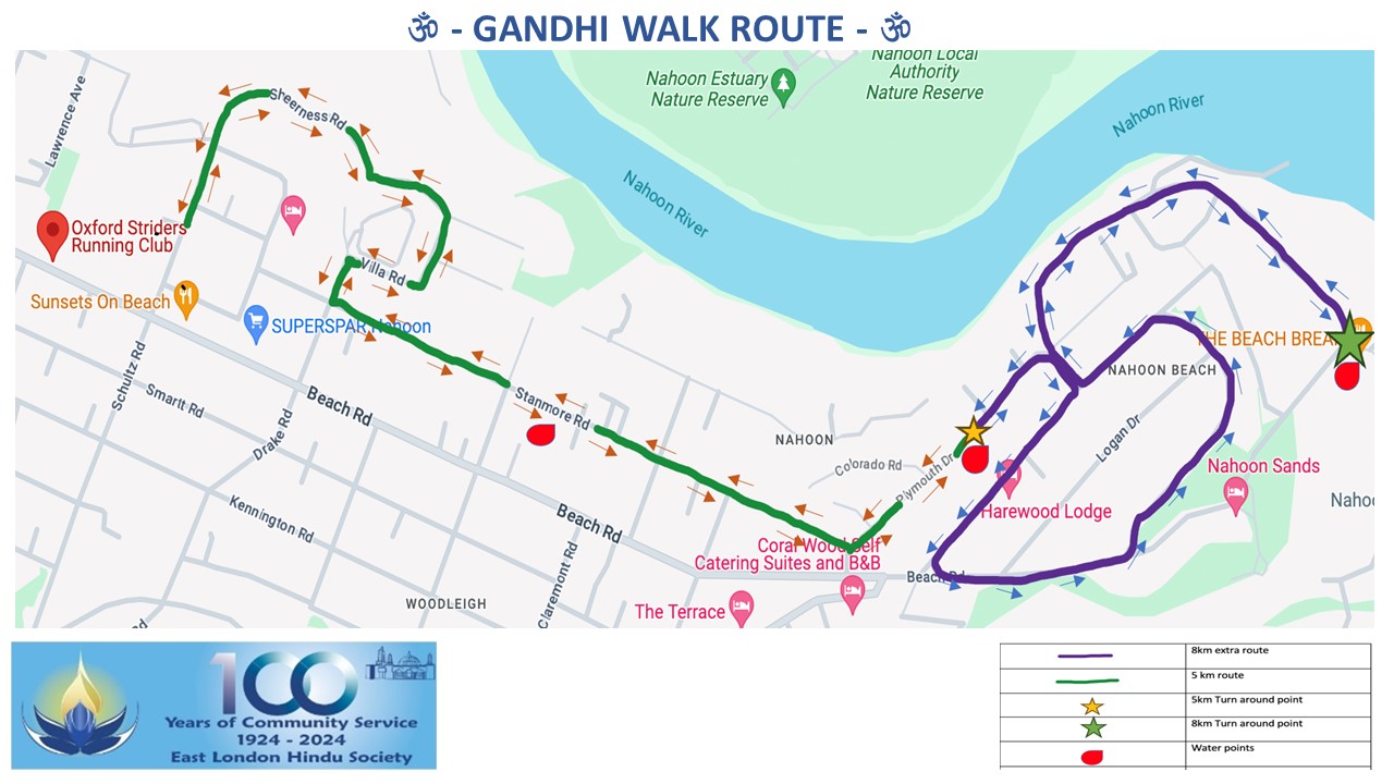 Route map — The ELHS Gandhi Walk