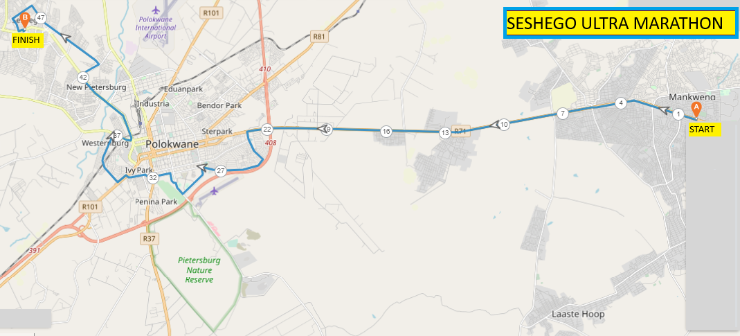 Route map — Ultra Marathon
