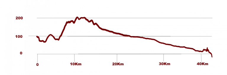 Elevation profile — Vlakte Marathon