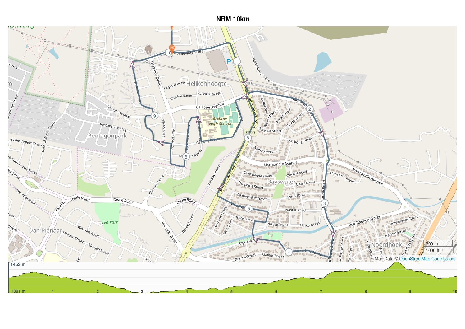 Route map — 10km Race