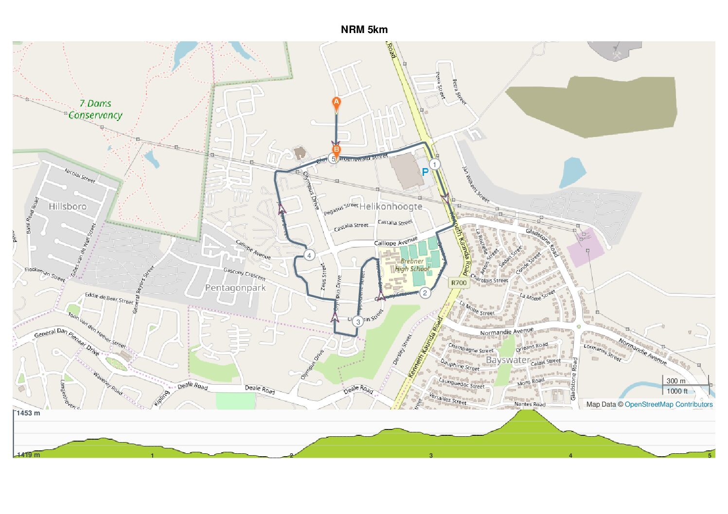 Route map — 5km Fun Run