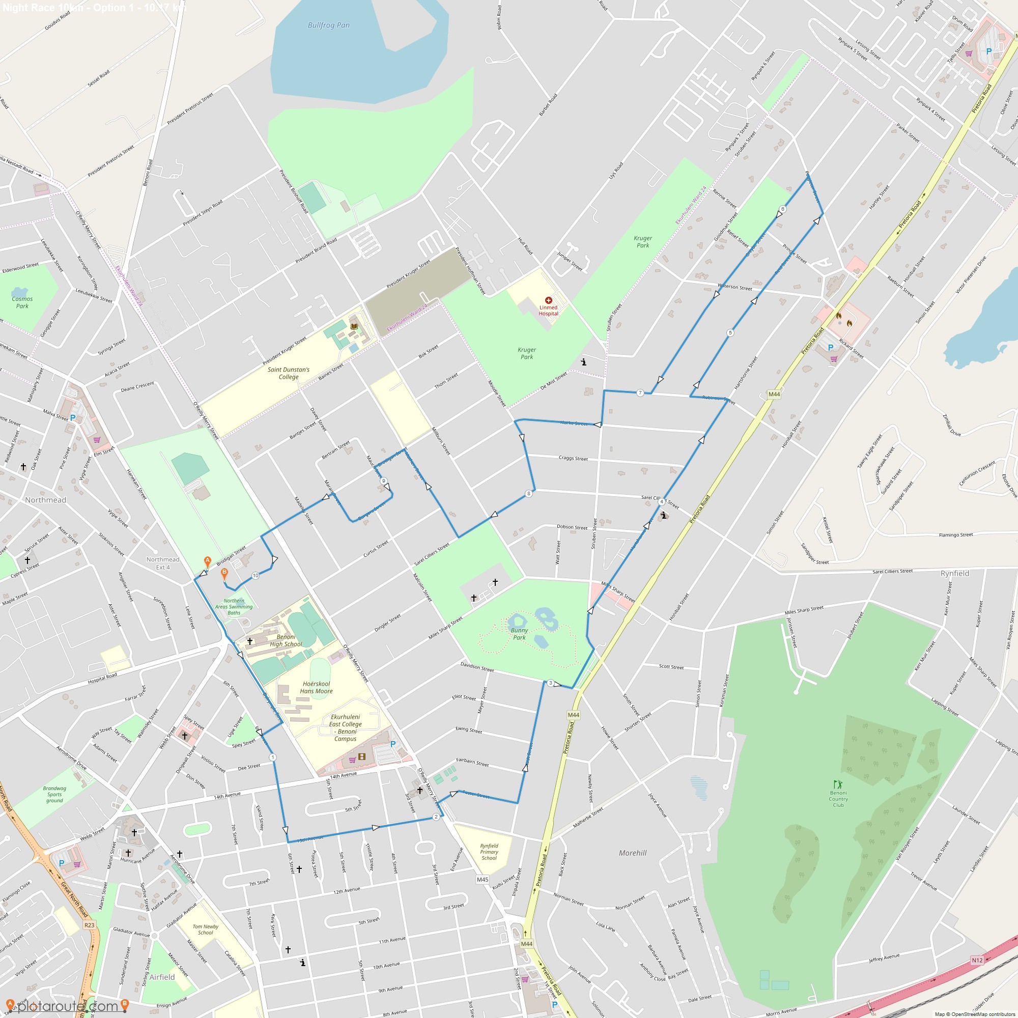 Route map — 10km Race