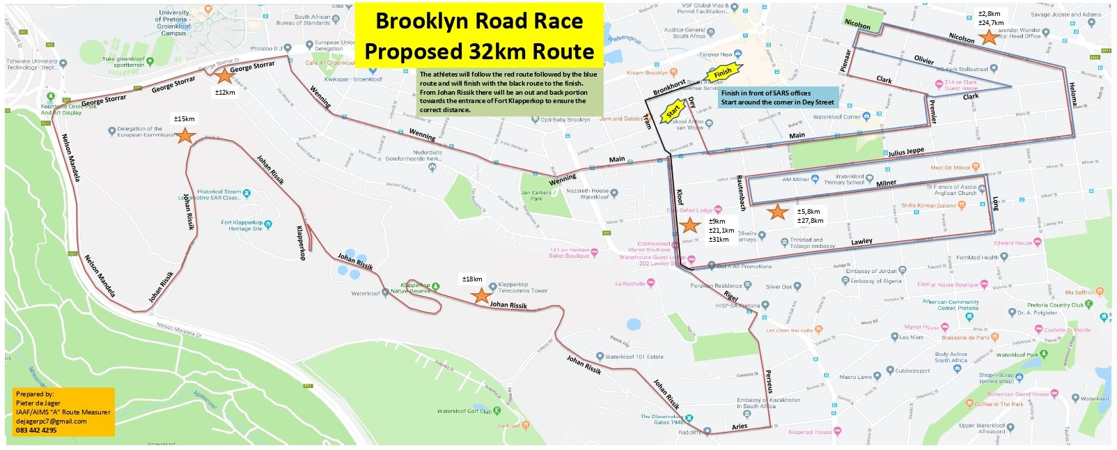 Route map — 33km Race