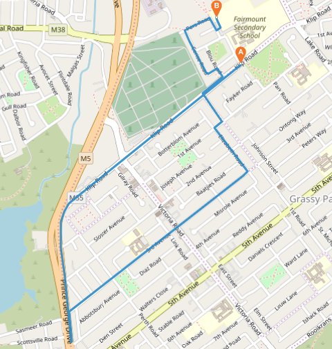 Route map — 5km Fun Run