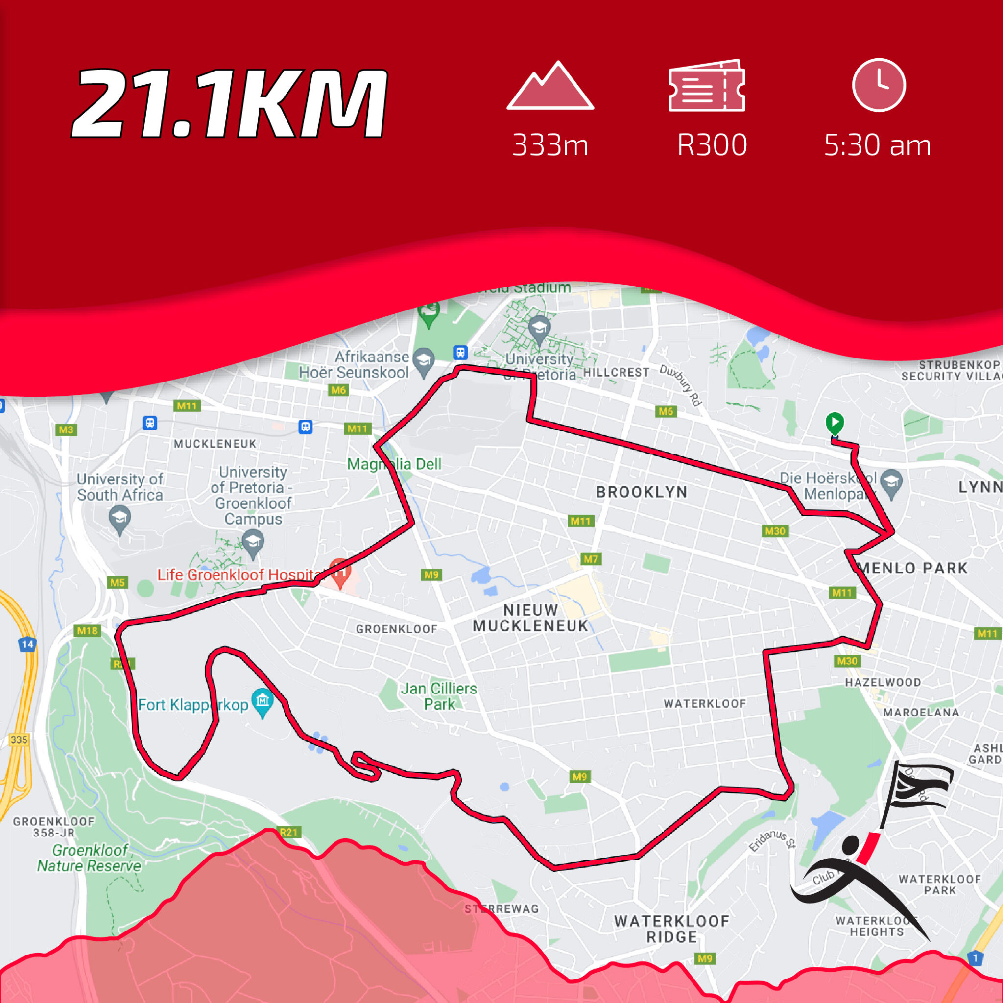Route map — Half-Marathon