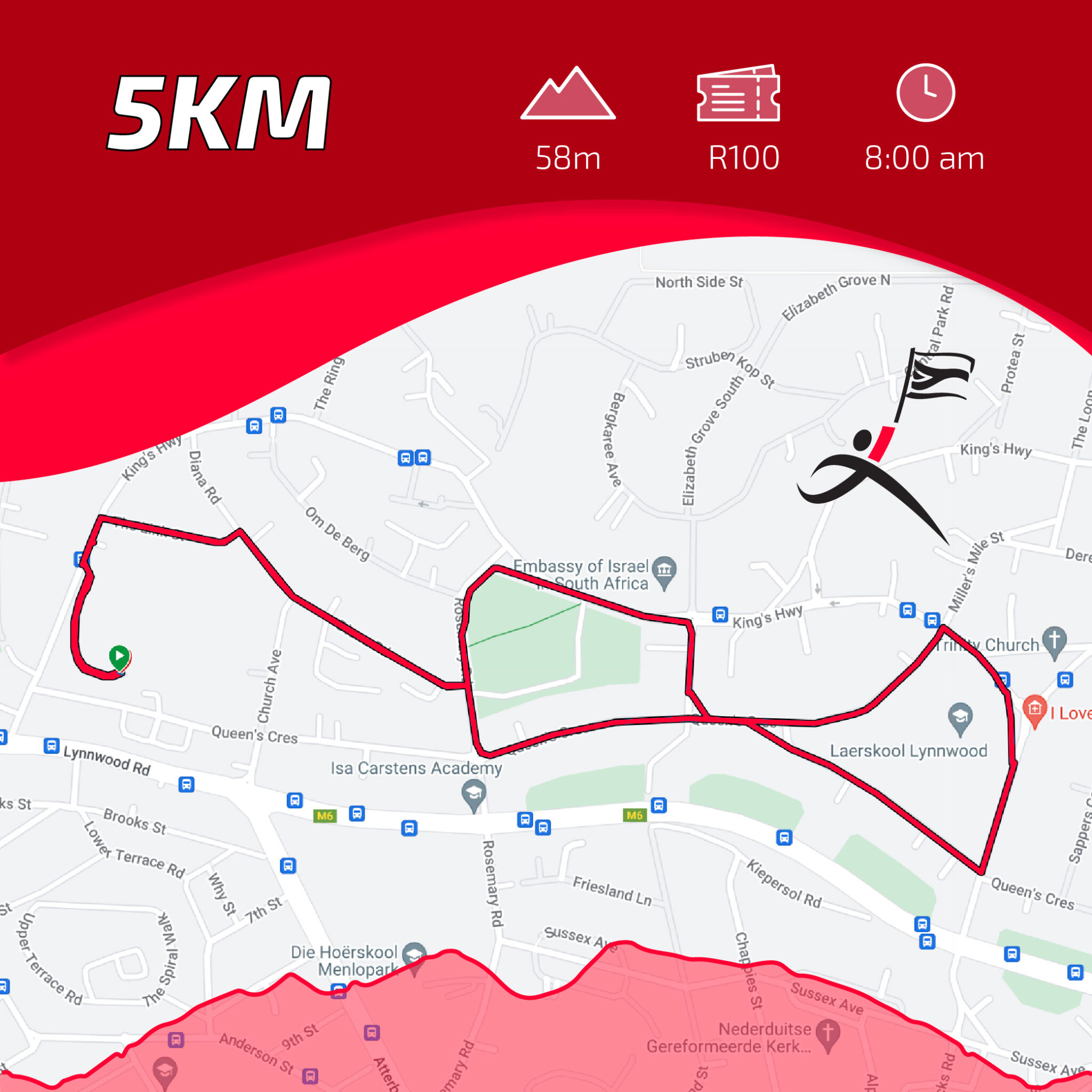 Route map — 5km Fun Run