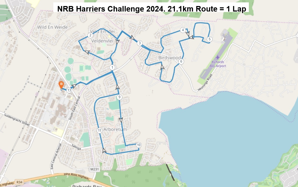 Route map — Half-Marathon
