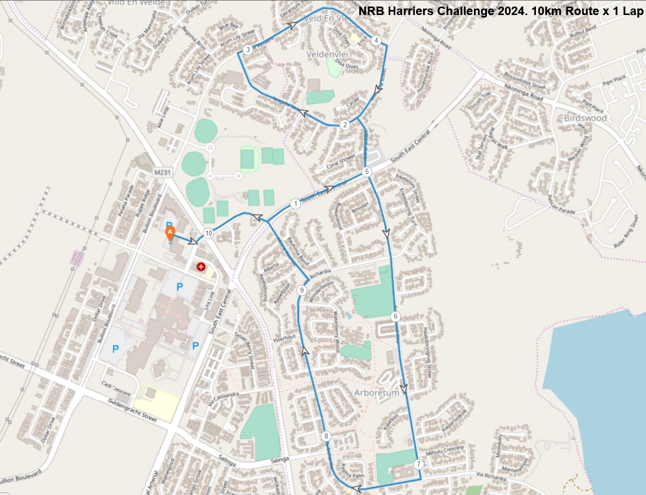 Route map — 10km Race