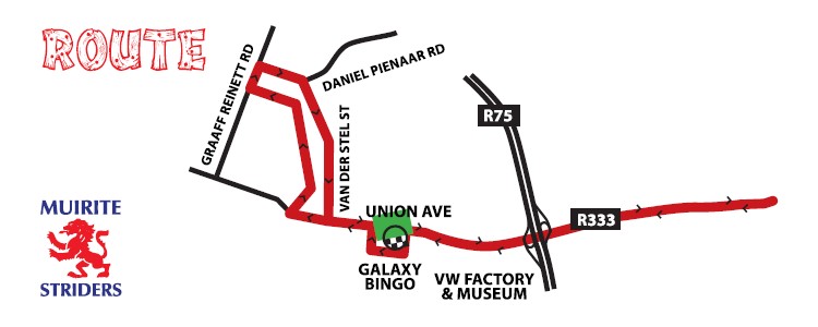 Route map — Galaxy Bingo Corkwood Run