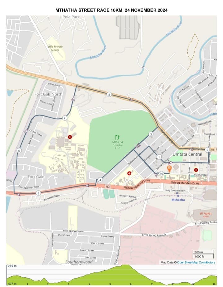 Route map — 10km Race
