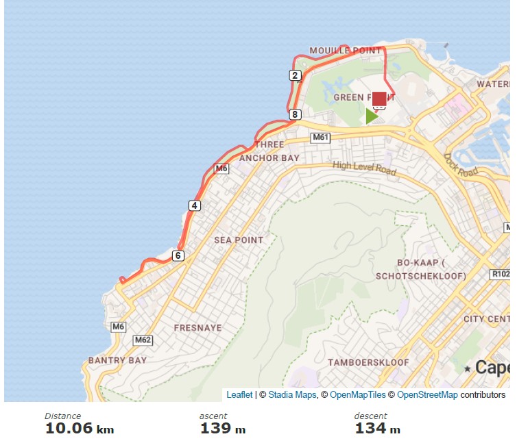 Route map — 10km Run / Walk