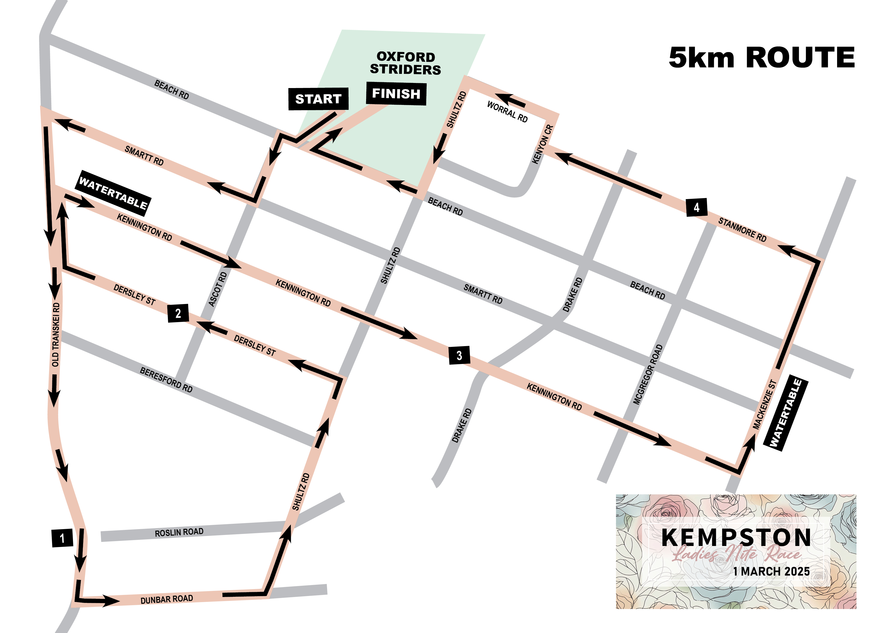 Route map — 5km Fun Run