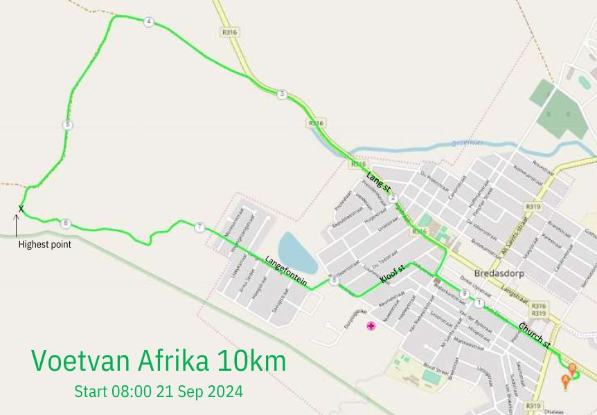 Route map — 10km Run