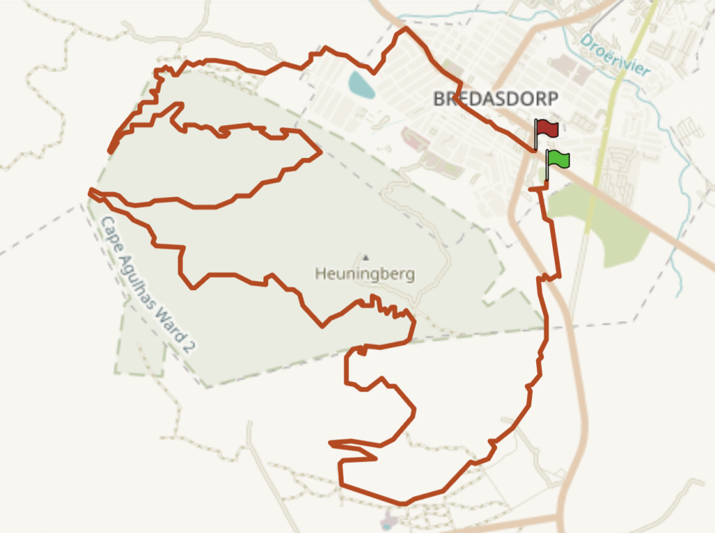 Route map — 27.5km Trail Run