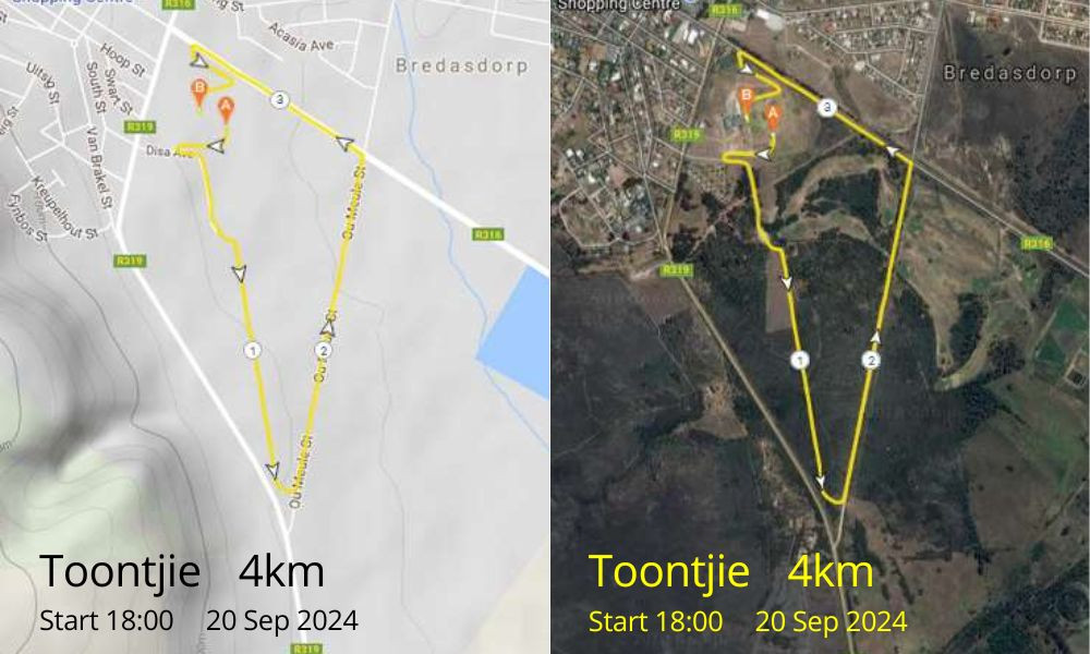 Route map — Toonjie Fun Run