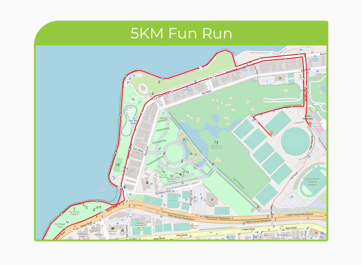 Route map — 5km Fun Run